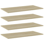 Wandschappen 4 st 80x40x1,5 cm spaanplaat sonoma eiken
