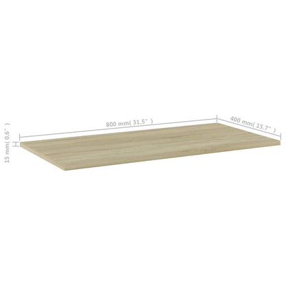Wandschappen 80X40X1,5 Cm Spaanplaat Kleurig Sonoma Eiken 80 x 40 x 1.5 cm