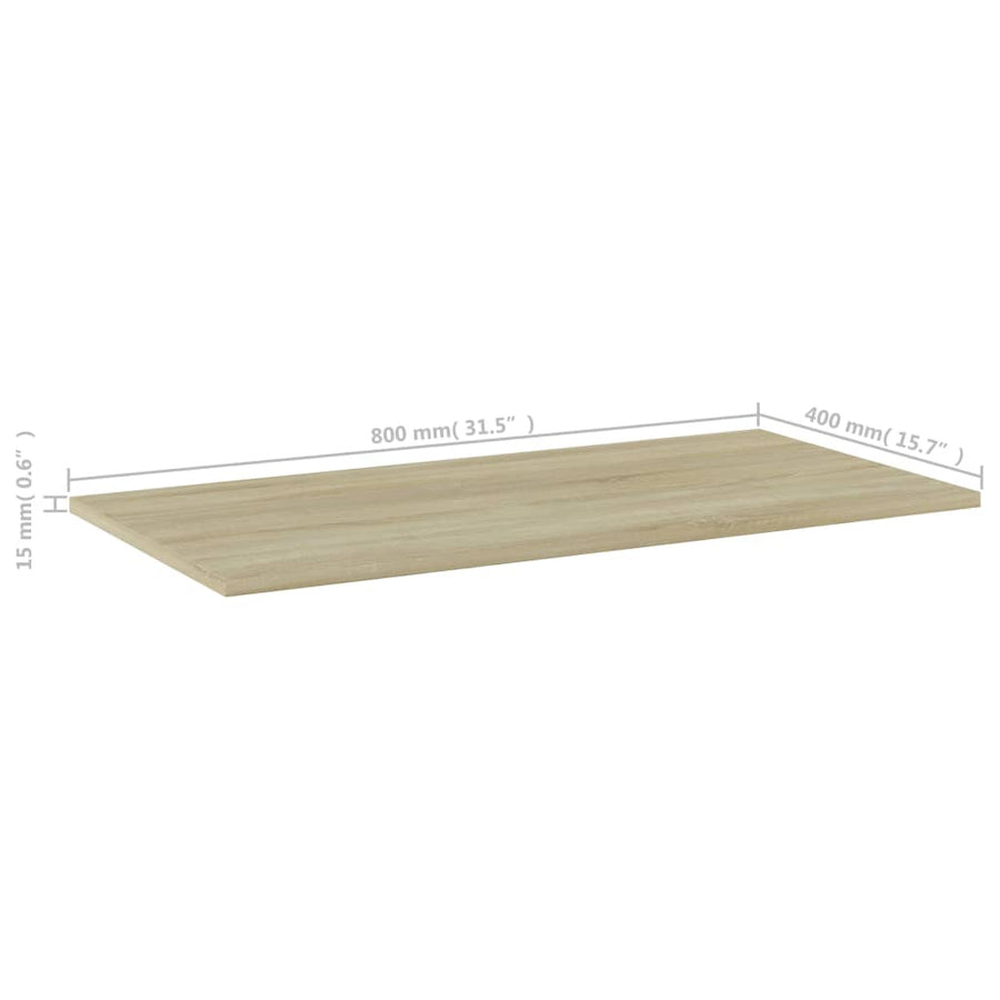Wandschappen 80X40X1,5 Cm Spaanplaat Kleurig Sonoma Eiken 80 x 40 x 1.5 cm
