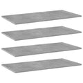 Wandschappen 4 st 80x40x1,5 cm bewerkt hout betongrijs