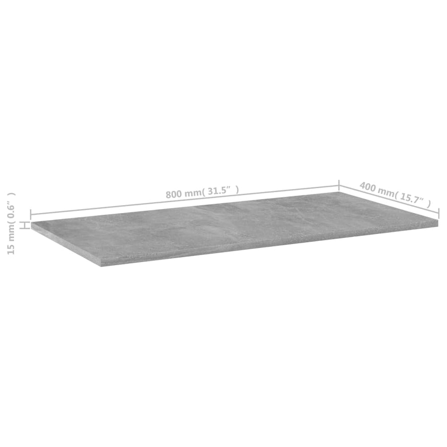 Wandschappen 80X40X1,5 Cm Bewerkt Hout Betongrijs 80 x 40 x 1.5 cm