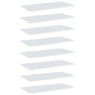 Wall shelves 80x40x1.5 cm Chipboard High Gloss White 8