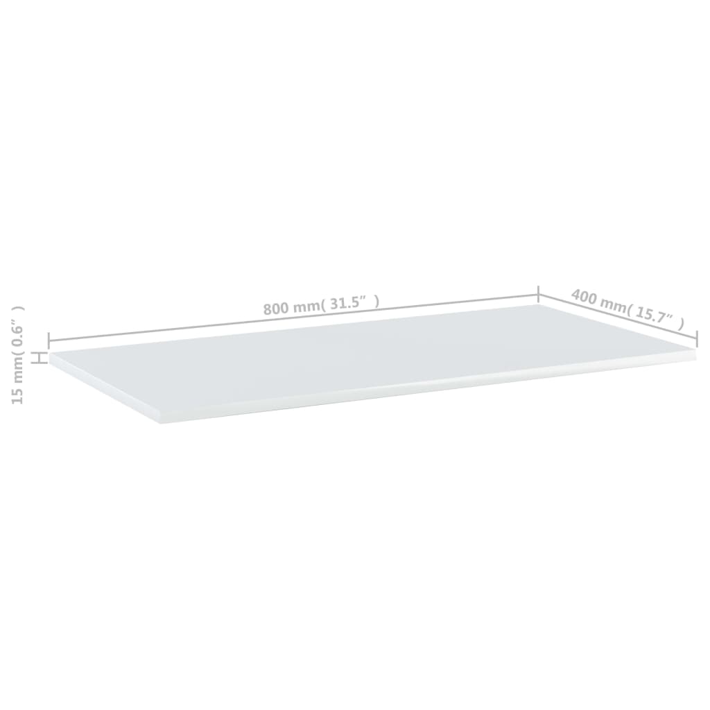 Wandschappen 80X40X1,5 Cm Spaanplaat Hoogglans Wit 8