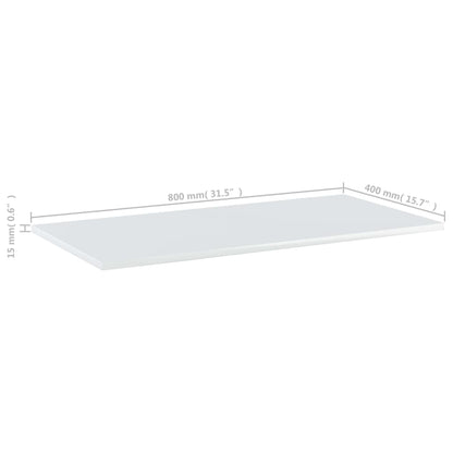 Wandschappen 80X40X1,5 Cm Spaanplaat Hoogglans Wit 8