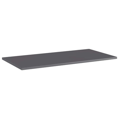 Wandschappen 8 st 80x40x1,5 cm spaanplaat hoogglans grijs