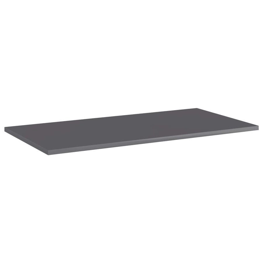 Wandschappen 8 st 80x40x1,5 cm spaanplaat hoogglans grijs