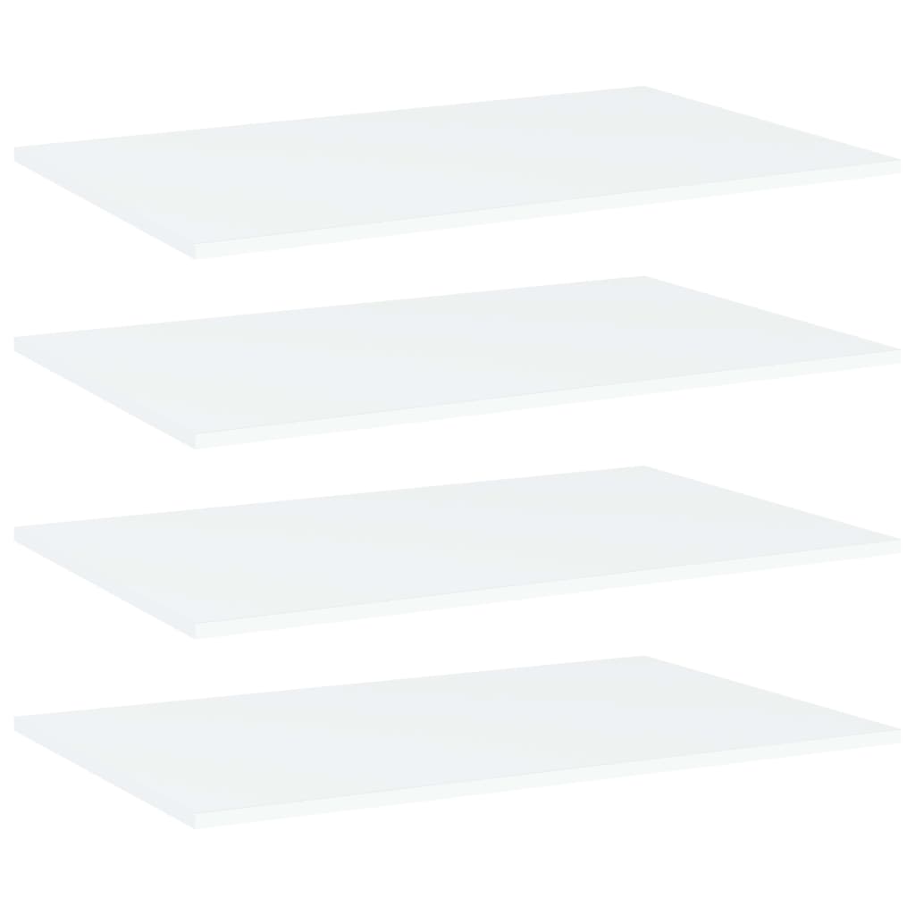 Wandschappen 4 st 80x50x1,5 cm bewerkt hout wit