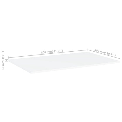 Wandschappen 4 st 80x50x1,5 cm bewerkt hout wit