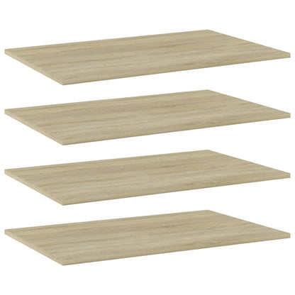 Wandschappen 4 st 80x50x1,5 cm bewerkt hout sonoma eikenkleurig