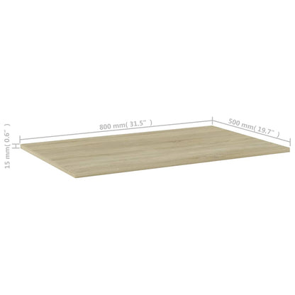 Wandschappen 4 st 80x50x1,5 cm bewerkt hout sonoma eikenkleurig