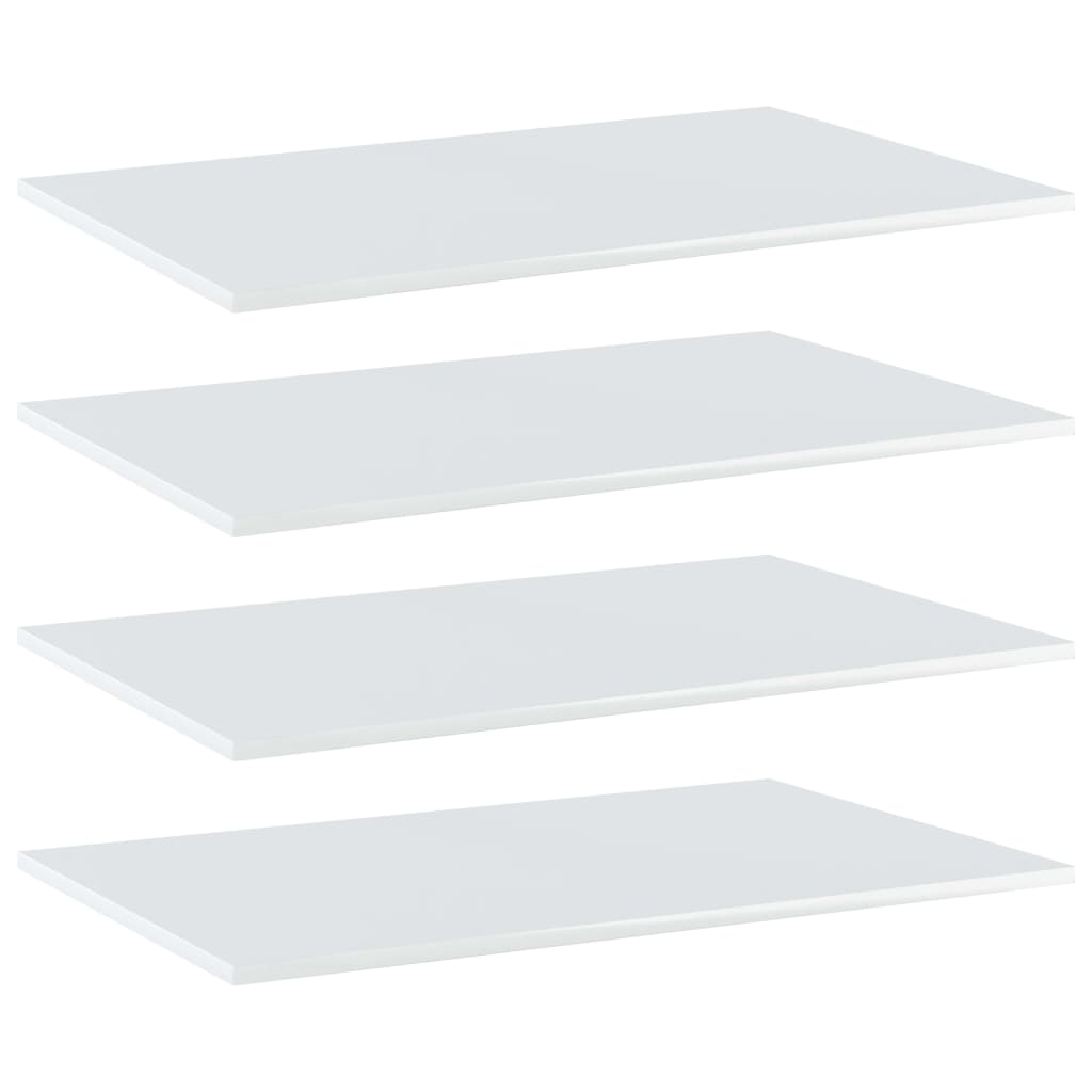 Wandschappen 4 st 80x50x1,5 cm bewerkt hout hoogglans wit