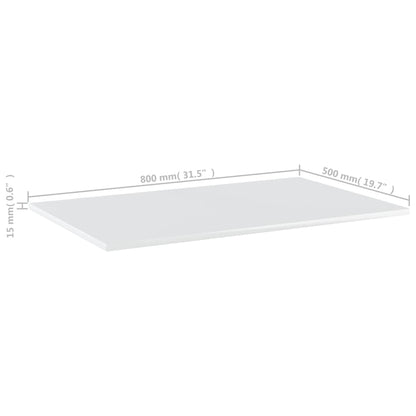 Wandschappen 4 st 80x50x1,5 cm bewerkt hout hoogglans wit