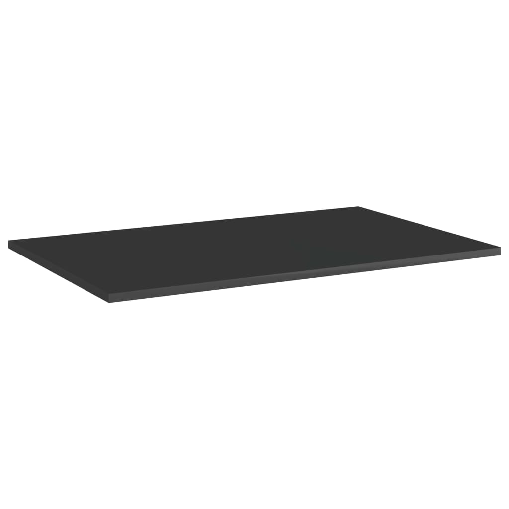 Wandschappen 4 st 80x50x1,5 cm spaanplaat hoogglans zwart