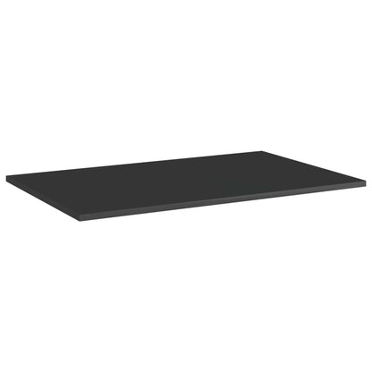 Wandschappen 4 st 80x50x1,5 cm spaanplaat hoogglans zwart