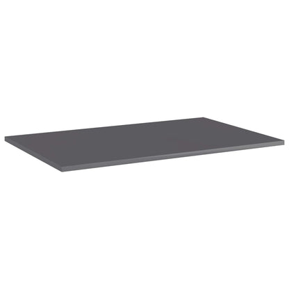 Wandschappen 4 st 80x50x1,5 cm spaanplaat hoogglans grijs