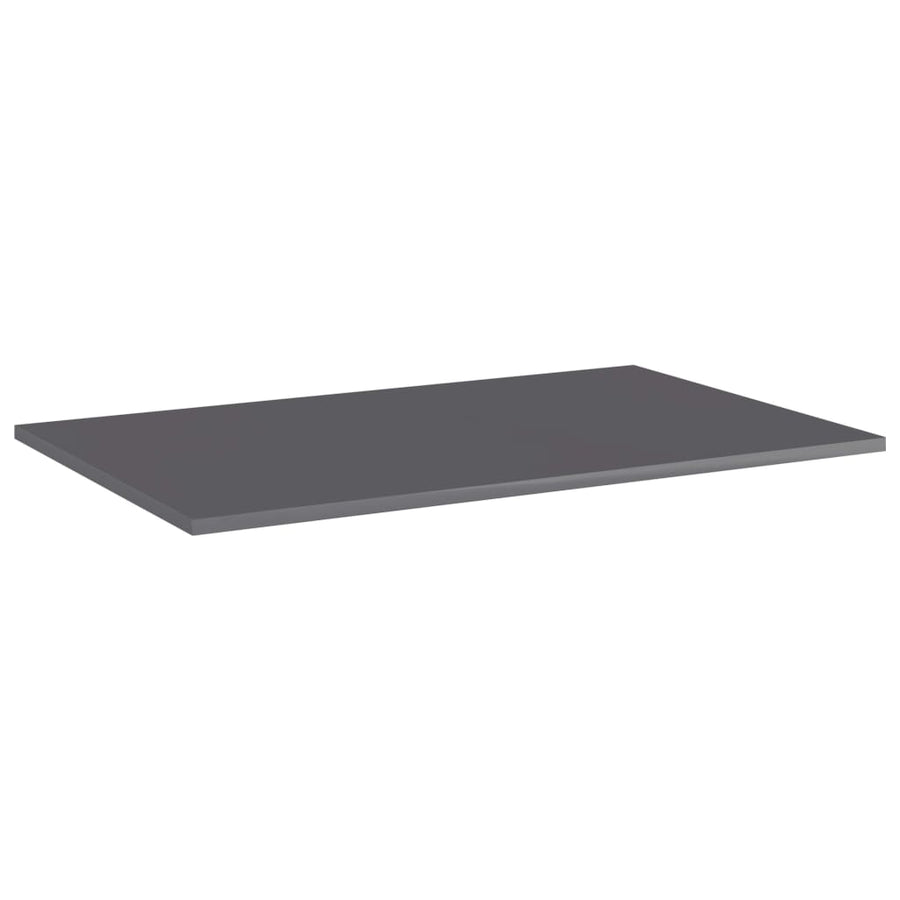 Wandschappen 4 st 80x50x1,5 cm spaanplaat hoogglans grijs