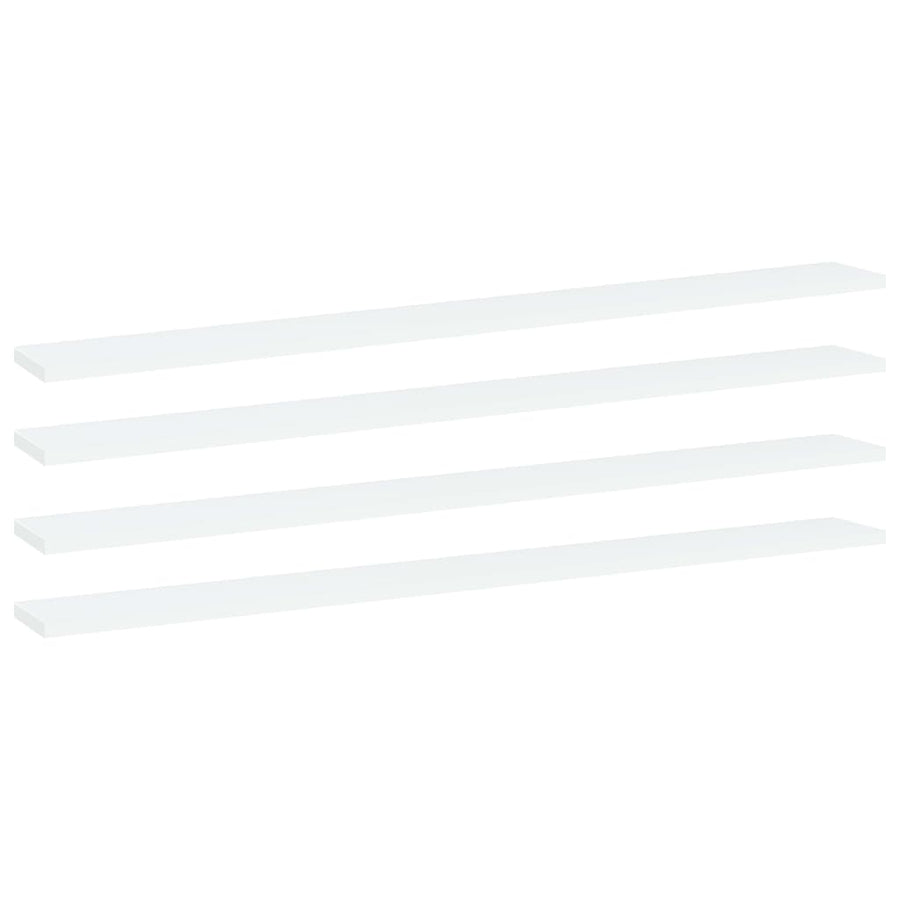 Wandschappen 100X10X1,5 Cm Spaanplaat Wit 4 100 x 10 x 1.5 cm