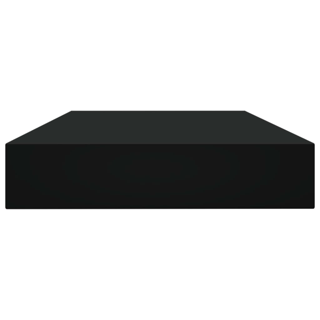 Wandschappen 4 st 100x10x1,5 cm spaanplaat zwart