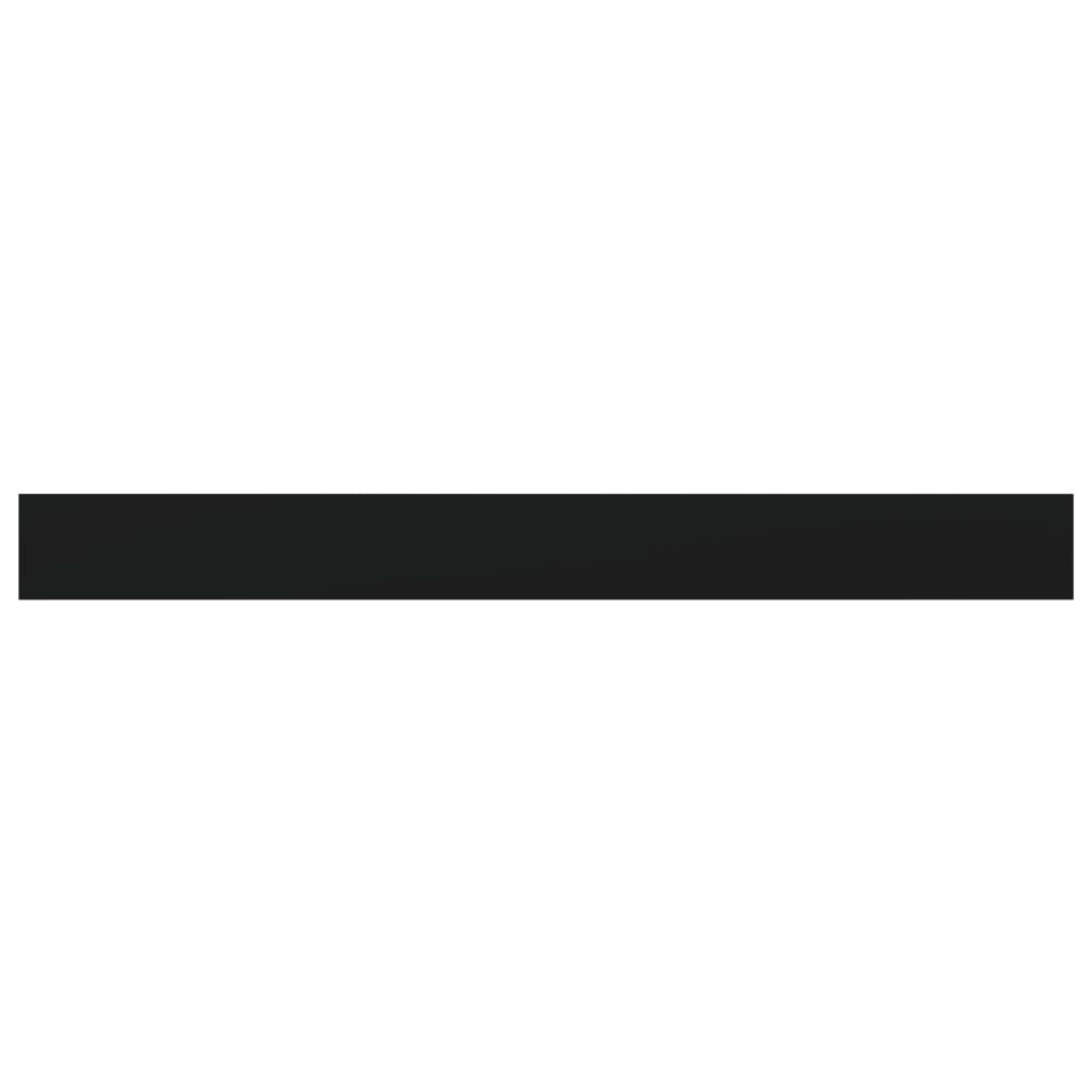 Wandschappen 4 st 100x10x1,5 cm spaanplaat zwart