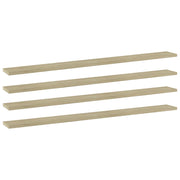 Wandschappen 4 st 100x10x1,5 cm spaanplaat sonoma eiken