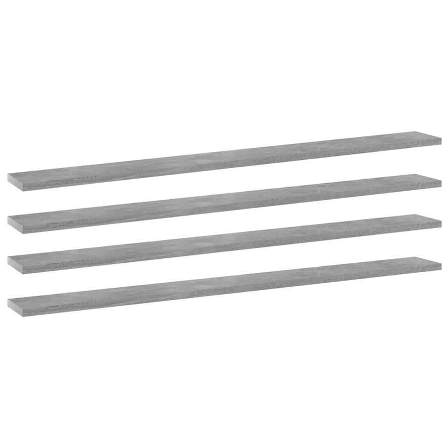 Wandschappen 100X10X1,5 Cm Bewerkt Hout Betongrijs 4 100 x 10 x 1.5 cm