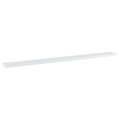 Wandschappen 4 st 100x10x1,5 cm bewerkt hout hoogglans wit