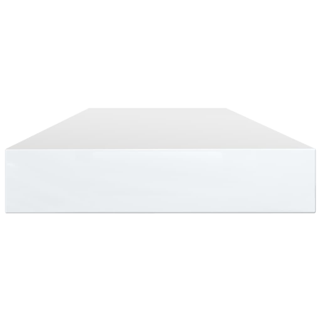 Wandschappen 4 st 100x10x1,5 cm bewerkt hout hoogglans wit