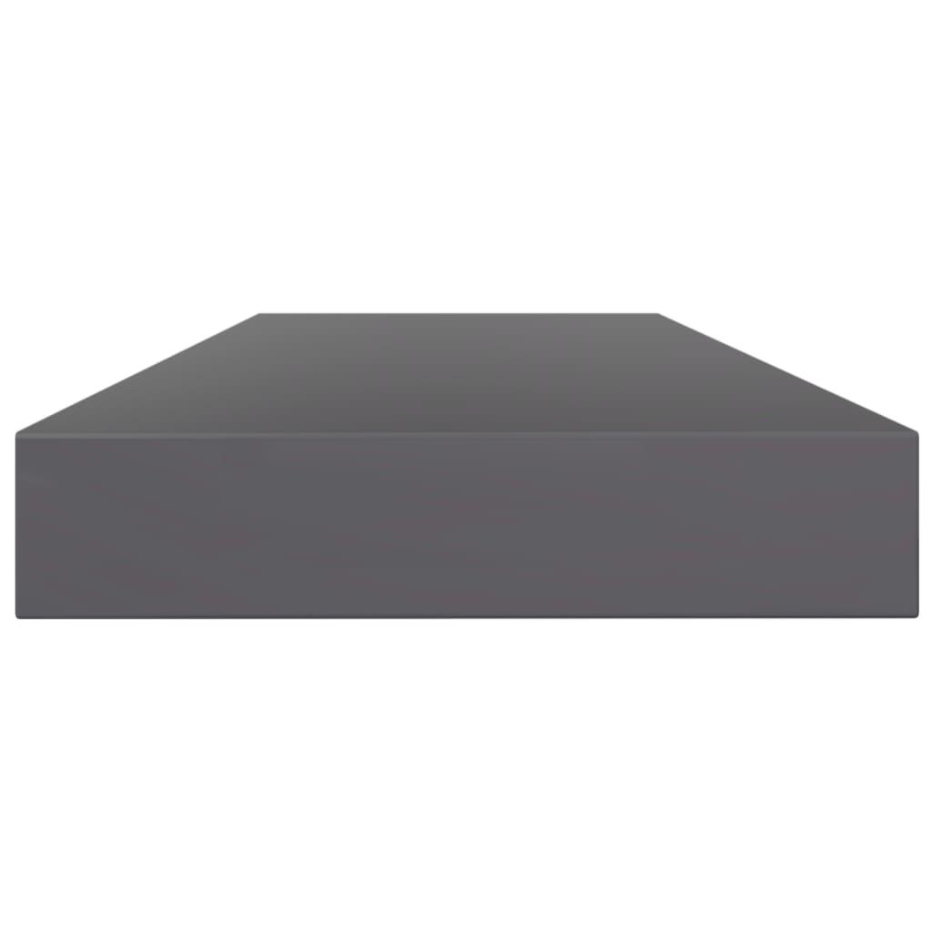 Wandschappen 100X10X1,5 Cm Spaanplaat Hoogglans Grijs 4