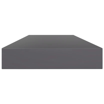 Wandschappen 100X10X1,5 Cm Spaanplaat Hoogglans Grijs 4
