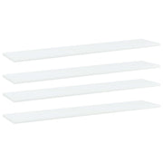 Wandplanken set 4 st 100x20x1,5 cm bewerkt hout wit