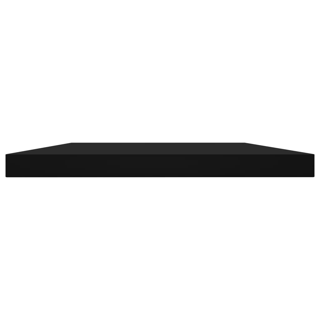 Wandschappen 4 st 100x20x1,5 cm spaanplaat zwart
