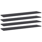 Wandplanken set 4 stuks 100x20x1,5 cm spaanplaat grijs