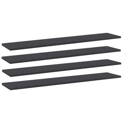 Wandschappen 4 St 100X20X1,5 Cm Spaanplaat Grijs Grijs 4