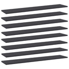 Wandschappen 8 st 100x20x1,5 cm spaanplaat grijs