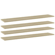 Wandschappen 4 st 100x20x1,5 cm spaanplaat sonoma eiken