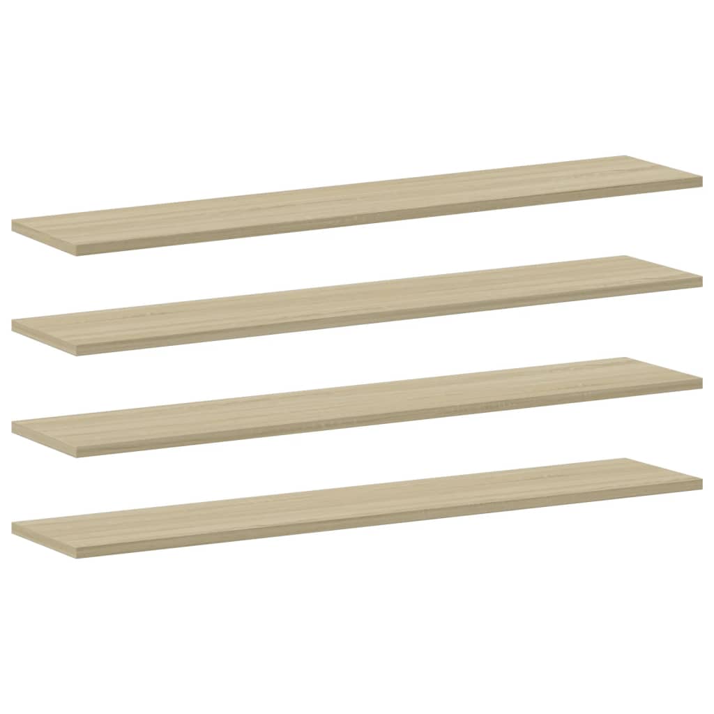 Wandschappen 8 st 100x20x1,5 cm spaanplaat sonoma eikenkleurig