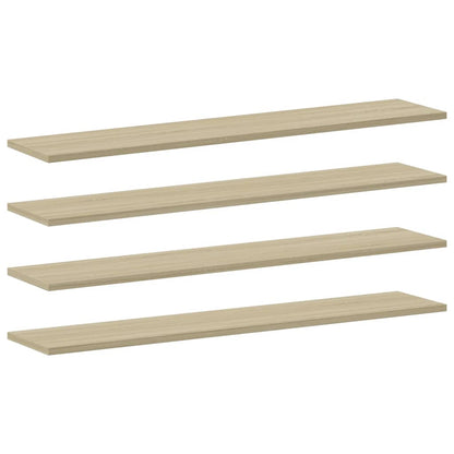Wandschappen 8 st 100x20x1,5 cm spaanplaat sonoma eikenkleurig