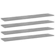 Wandschappen 4 st 100x20x1,5 cm bewerkt hout betongrijs