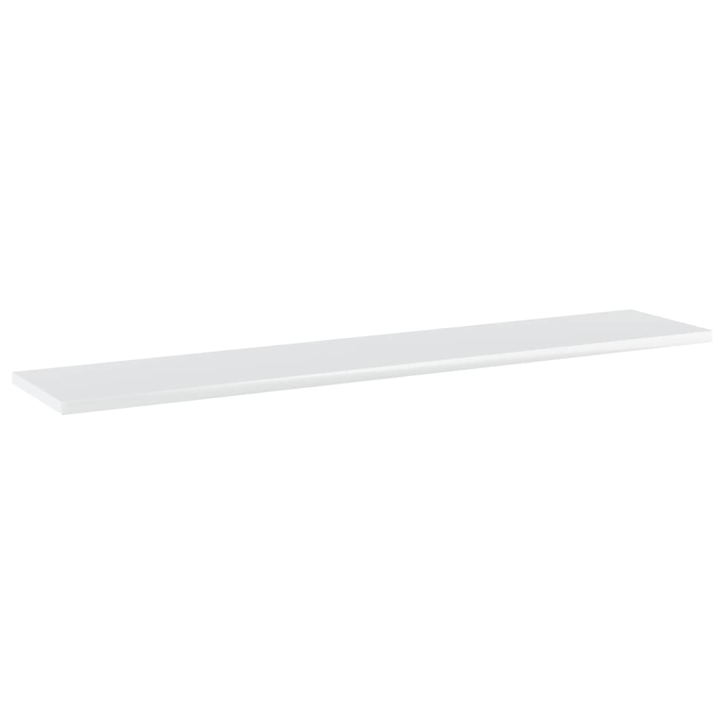 Wandschappen 4 st 100x20x1,5 cm bewerkt hout hoogglans wit