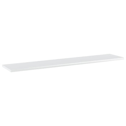 Wandschappen 4 st 100x20x1,5 cm bewerkt hout hoogglans wit