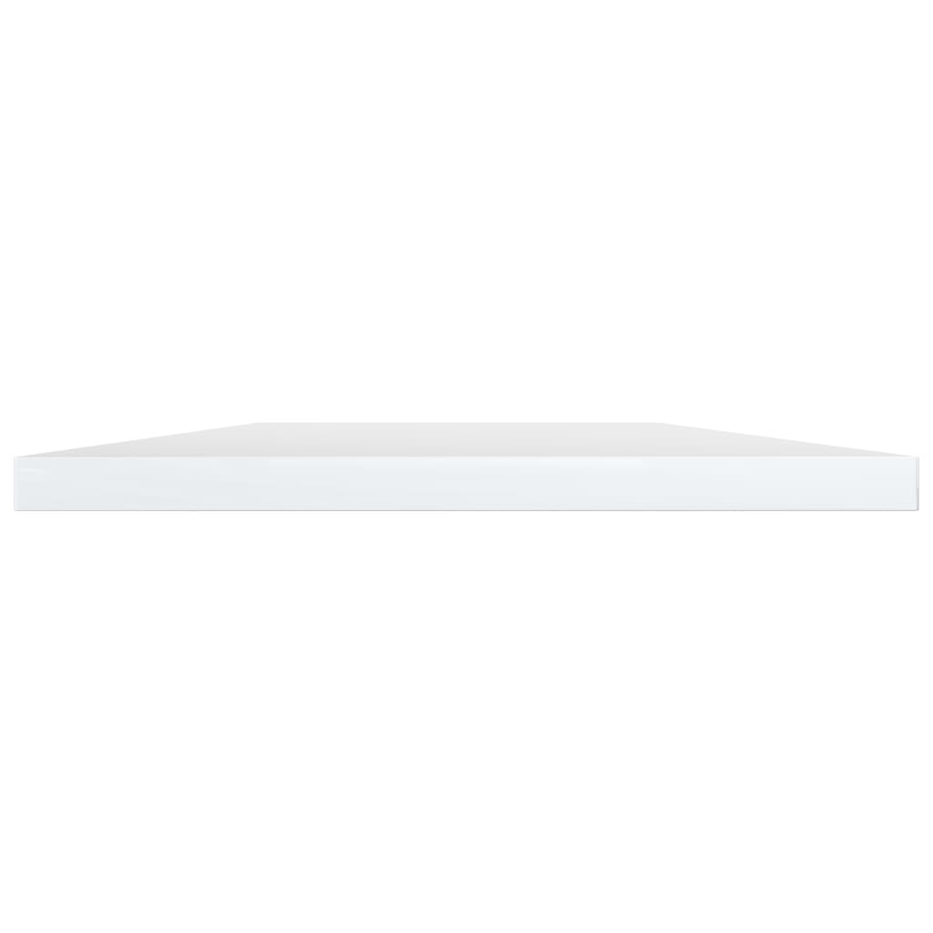 Wandschappen 4 st 100x20x1,5 cm bewerkt hout hoogglans wit