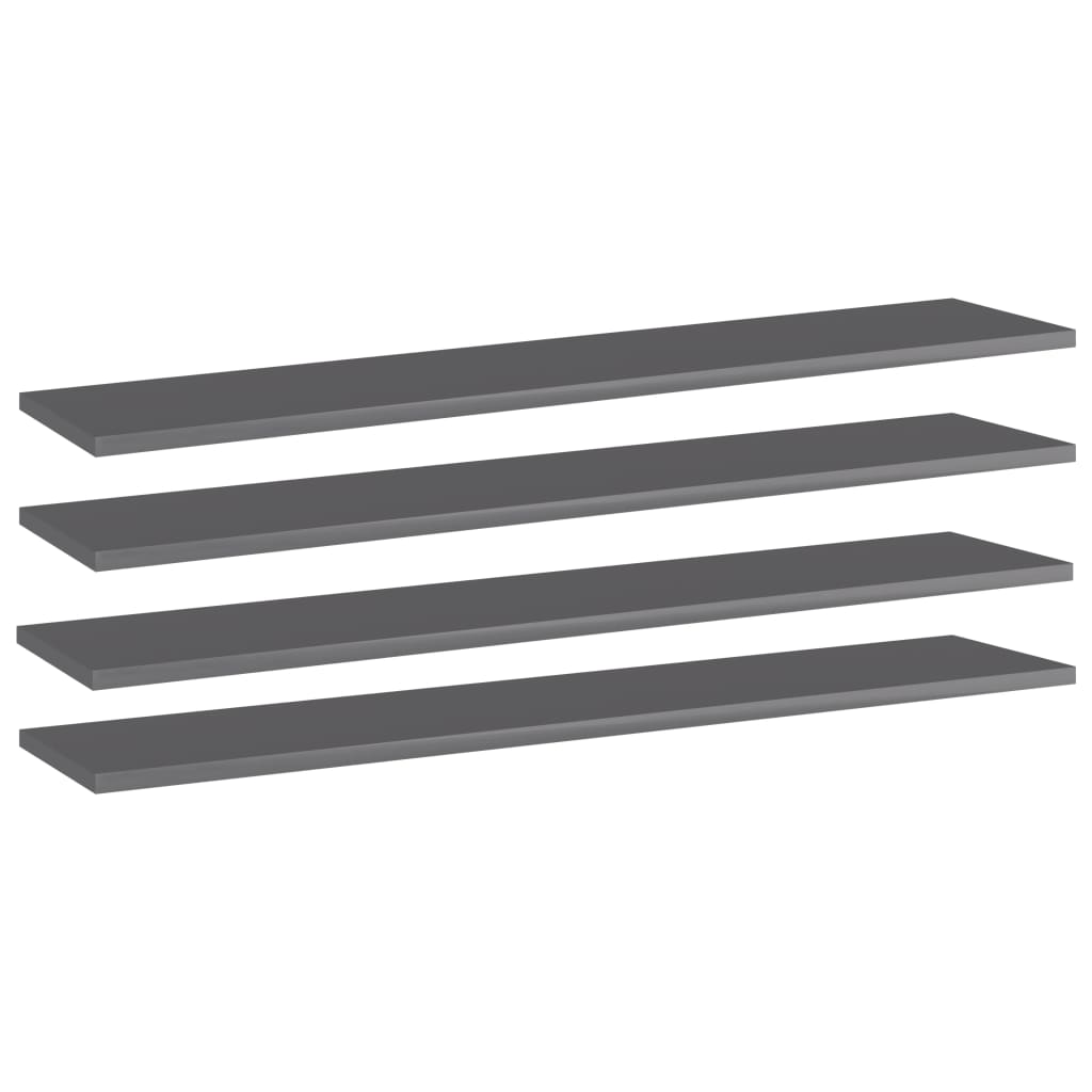 Wandschappen 100X20X1,5 Cm Spaanplaat Hoogglans Grijs 4