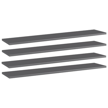Wandschappen 100X20X1,5 Cm Spaanplaat Hoogglans Grijs 4