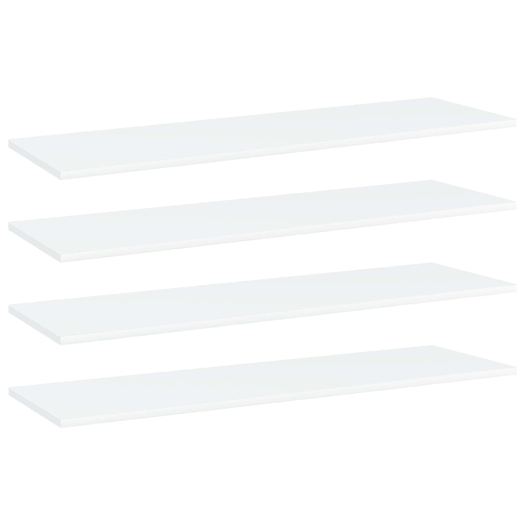 Wandschappen 4 st 100x30x1,5 cm spaanplaat wit