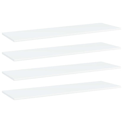 Wandschappen 4 st 100x30x1,5 cm spaanplaat wit