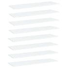 Wandschappen 8 st 100x30x1,5 cm spaanplaat wit