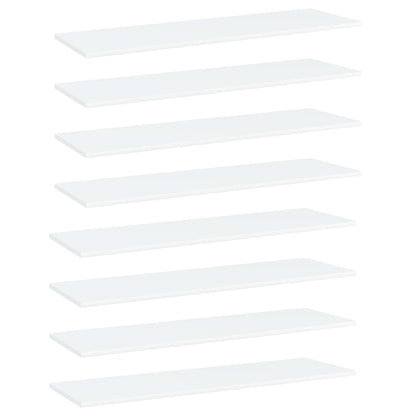 Wandschappen 8 st 100x30x1,5 cm spaanplaat wit