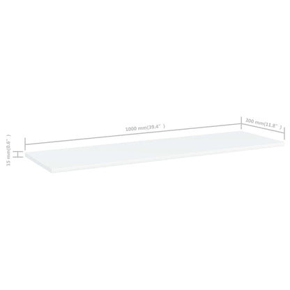 Wandschappen 8 st 100x30x1,5 cm spaanplaat wit