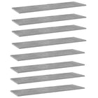 Wandschappen 8 st 100x30x1,5 cm spaanplaat betongrijs