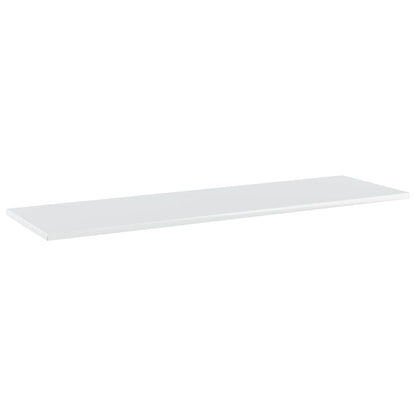 Wandschappen 8 st 100x30x1,5 cm spaanplaat hoogglans wit